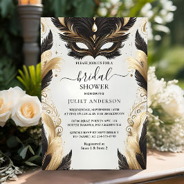 Invitación Vestido Código Prom Masquerade Ball Bridal Shower