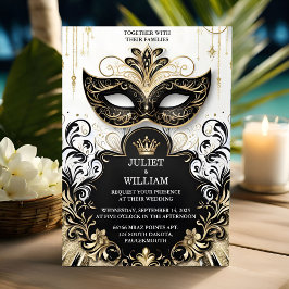 Invitación Vestido Código Vrom Vestimenta Masquerade Ball Bod