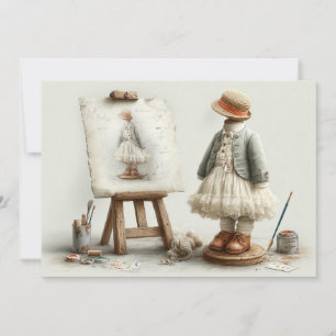 Invitación Vestido con Volantes Parisino Estudio de Escritor