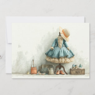 Invitación Vestido con Volantes Parisino Estudio de Escritor