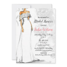 Vestido de Boda blanco elegante ducha de novia