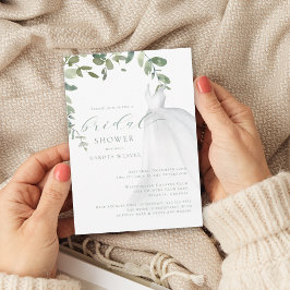 Invitación Vestido de Boda de color de color verde agua ducha