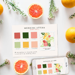 Invitación Vestido de Boda | Paleta de Colores Cítricos