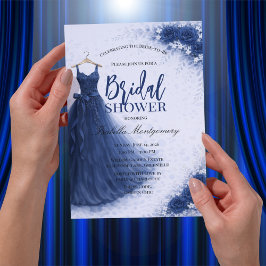 Invitación Vestido de Dama de Honor Azul Marino Regalo de Bod