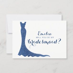 Invitación Vestido de dama de honor brillante