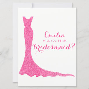 Invitación vestido de dama de honor Purpurinoso