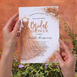 Invitación Vestido de Dama de Honor Terracota Lluvia de Regal