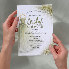 Invitación Vestido de Dama de Honor Verde Oliva Regalo de Bod