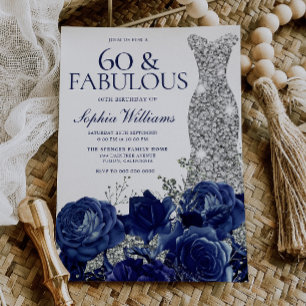 Invitación Vestido de diamantes de rosas de la Marina para mu
