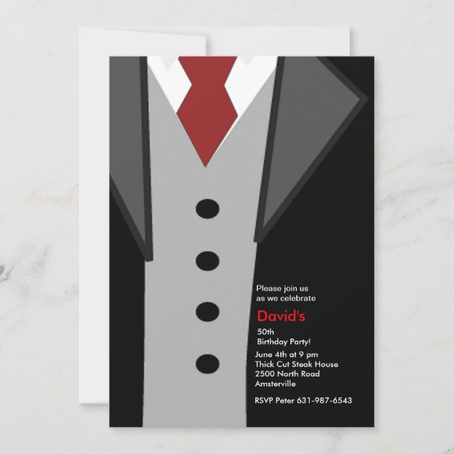 Invitación Vestido de etiqueta (Anverso)