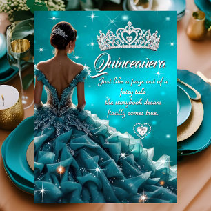 Invitación Vestido de fiesta de cumpleaños Quinceañera Tiara 