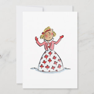 Invitación Vestido de hoja de arce