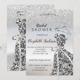 Invitación Vestido de lentejuelas con efecto Bokeh de purpuri