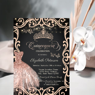 Invitación Vestido de Marco de Purpurina Mariposa de Purpurin