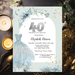 Invitación Vestido de moda Invierno 40 cumpleaños