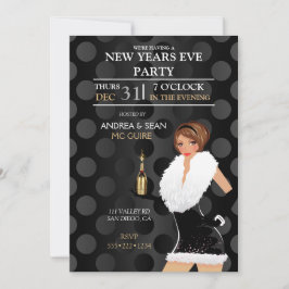 Invitación Vestido de niña de moda de Nochevieja