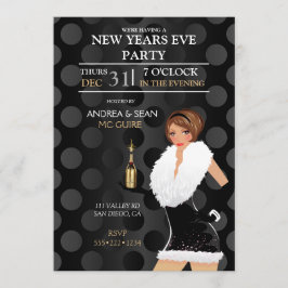 Invitación Vestido de niña de moda de Nochevieja