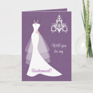 Invitación Vestido de novia blanco candelabro sobre Dama de h