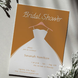 Invitación Vestido de Novia Colgante Regadera de Boda de Terr