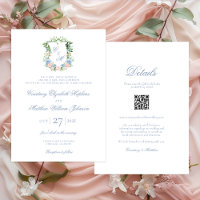 Vestido de Novia Floral Azul Polvoriento con Crest