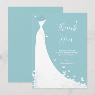 Invitación Vestido de Novia Mariposa Agradecimiento Regalo de