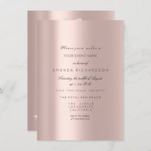 Invitación Vestido de novia Rosa de la chispa Pastel Diamante