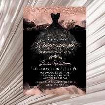 Vestido de Princesa de Quinceañera de Oro Negro y 