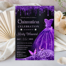 Vestido de Quinceañera Purpura con Brillo de Acuar