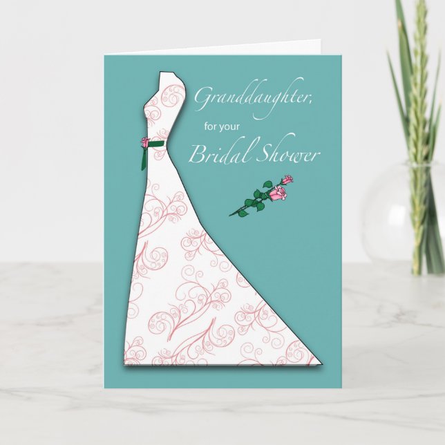 Invitación Vestido de Silueta de Teal para Despedida de Solte (Anverso)