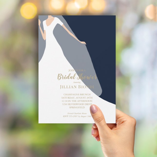 Invitación Vestido en la ducha de novia de la marina (Subido por el creador)