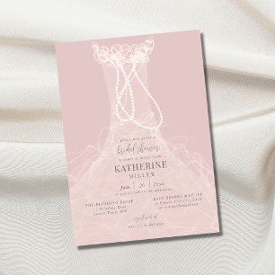 Invitación Vestido en Perlas Rubor Ruffle Vestido Bridal Show