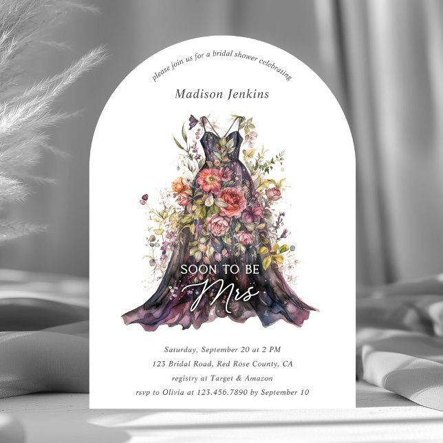 Invitación Vestido Floral Boho Pronto Será La Señora Ducha Br (Subido por el creador)