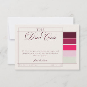 Invitación Vestido Formal Caligrafía Marfil Borgoña Clásico