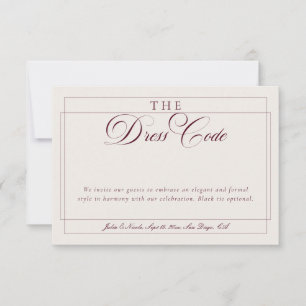 Invitación Vestido formal de caligrafía de marfil clásico de