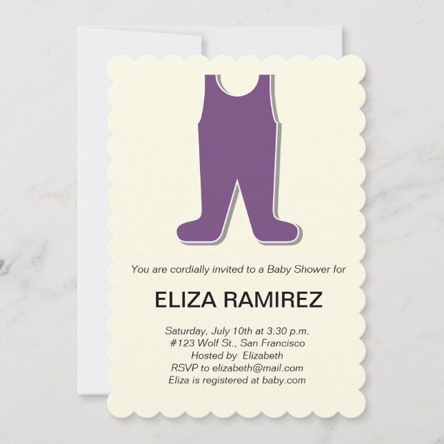 Invitación vestido lindo bebé (Anverso)