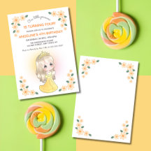 Vestido Naranja Caprichoso Cumpleaños Princesa Flo