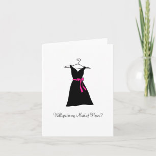 Invitación Vestido negro, ¿será mi empleada de honor?