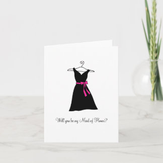 Invitación Vestido negro, ¿será mi empleada de honor?