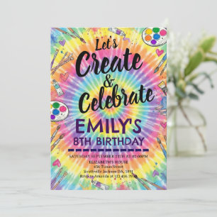 Invitación Vestido para una fiesta de pintura desordenada Cum