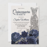 Vestido plateado Navía de traje de baño Quinceaner