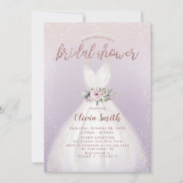 Invitación Vestido Purple Elegant Boda Vestido Bridal Ducha I