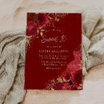 Invitación Vestido rojo y dorado y Rosas dulces 16 Fiestas<br><div class="desc">Vestido rojo y oro y Rosas Dulce 16 Invitación de fiesta Más elegantes diseños florales en nuestra tienda! Vea la colección coincidente en nuestra tienda</div>