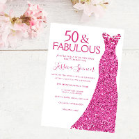 Vestido rosa 50 cumpleaños fiesta 50 y fabuloso