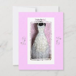 Invitación Vestido Vintage Wedding Personalizable de ducha ro
