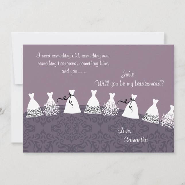 Invitación Vestidos de dama de honor (Anverso)
