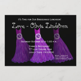 Invitación Vestidos de la púrpura real del alumerzo o del