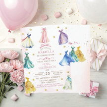 Vestidos de princesa modernos acuarela niña real c