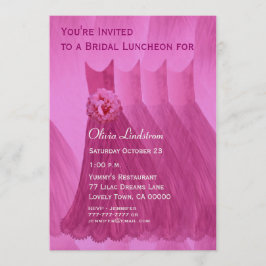 Invitación Vestidos del alumerzo de la dama de honor o del