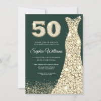 Vestidos dorados mujeres 50 cumpleaños fiesta verd