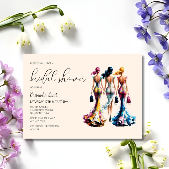 Invitación Vestidos livianos mujeres duchas de novias (Subido por el creador)